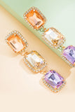 Zielony Rhinestone Kolczyki Z Koralików