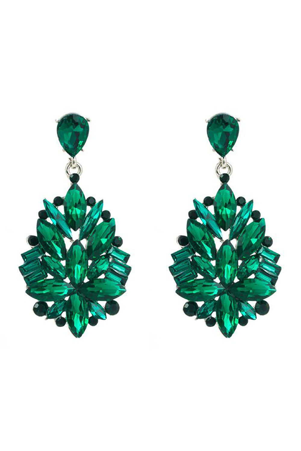Czerwona Rhinestone Kolczyki Na Studniówkę