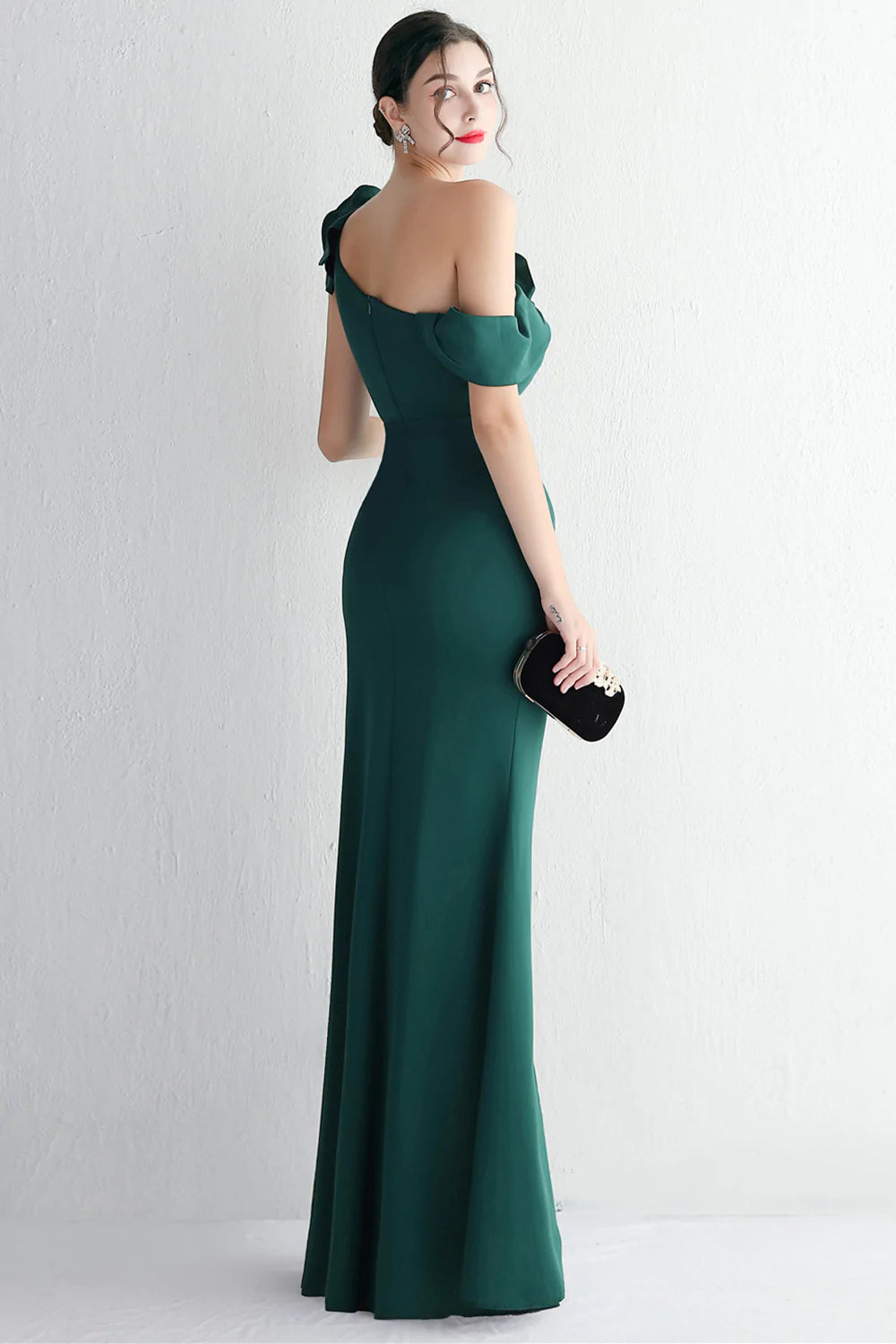 Ciemnoczerwona Syrenka Sukienki Na Studniówke z Odkrytymi Ramionami