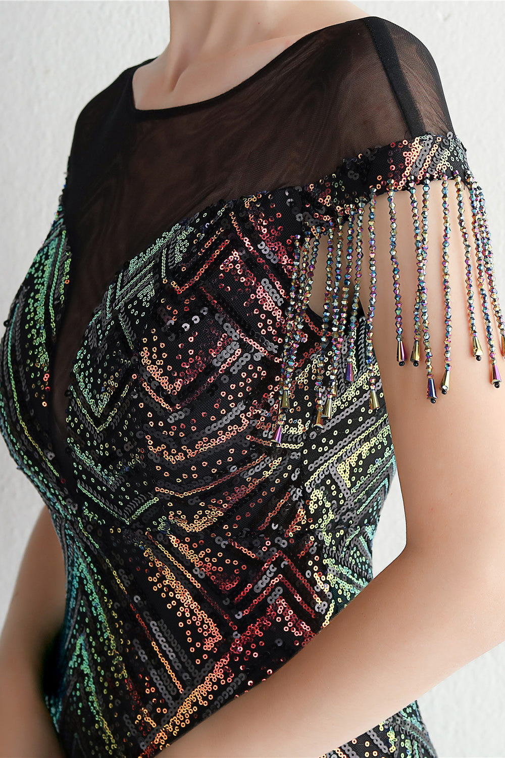 Długa Złota Syrenka Cekinowa Sukienki Wieczorowe