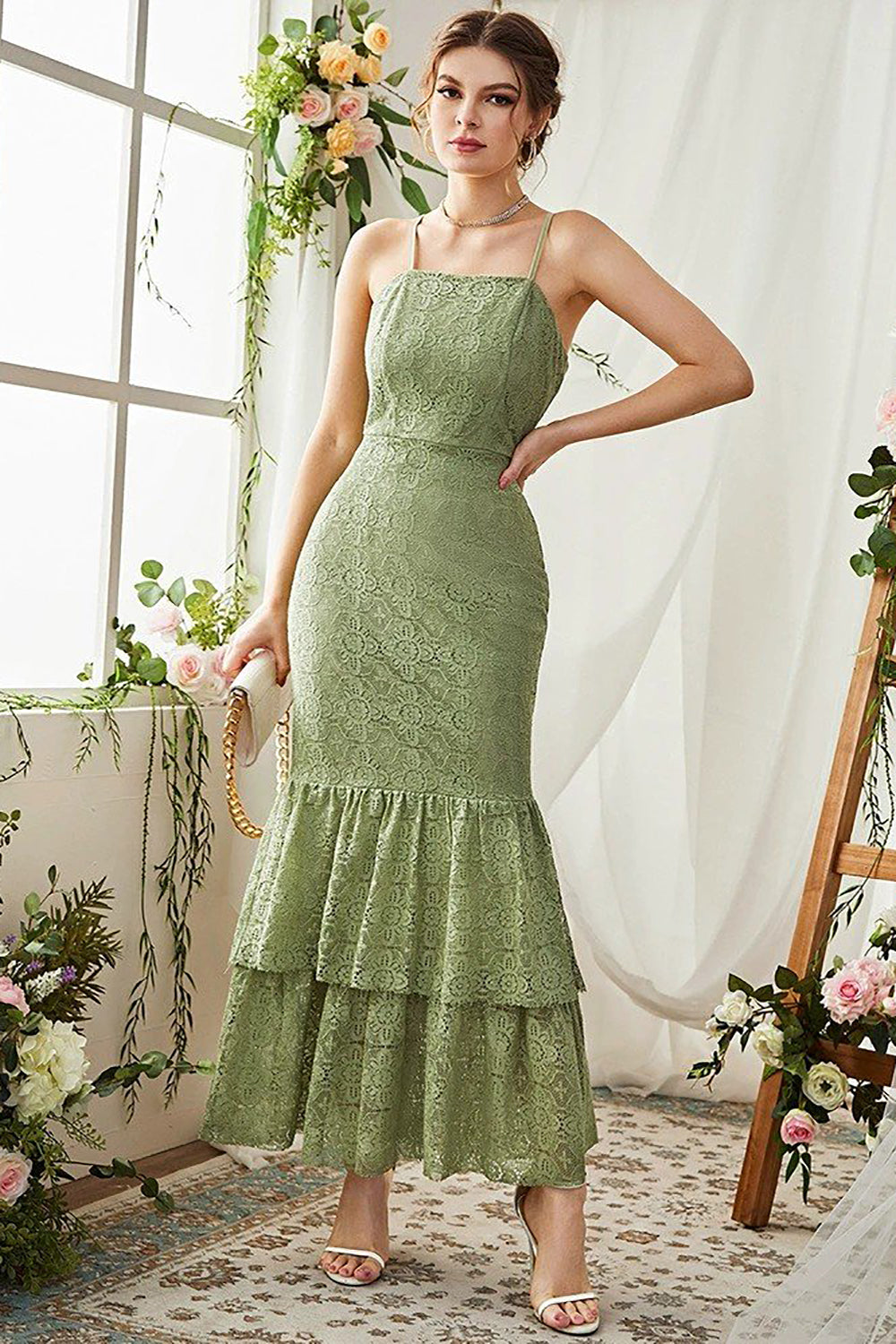 Zielona Cienkich Ramiączkach Koronkowa Sukienki Na Studniówke