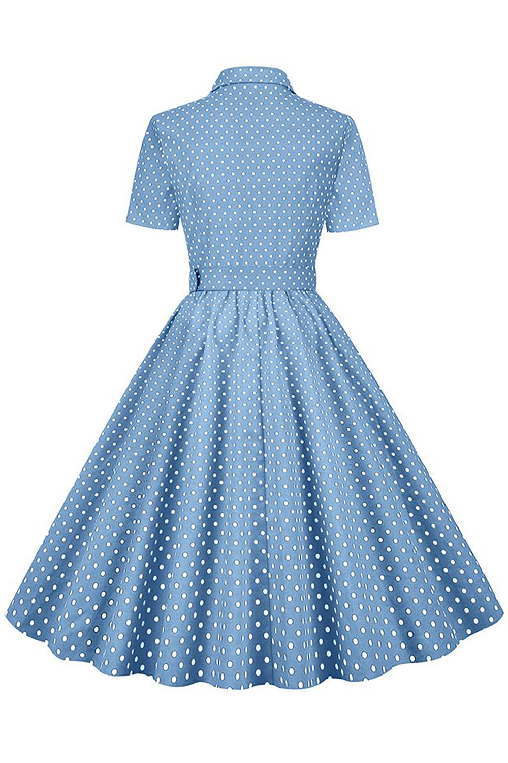 Czarna Sukienka W Groszki Vintage Z Krótkim Rękawem