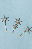 Simple Star Golden Rhinestones Spinka do włosów
