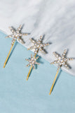 Simple Star Golden Rhinestones Spinka do włosów