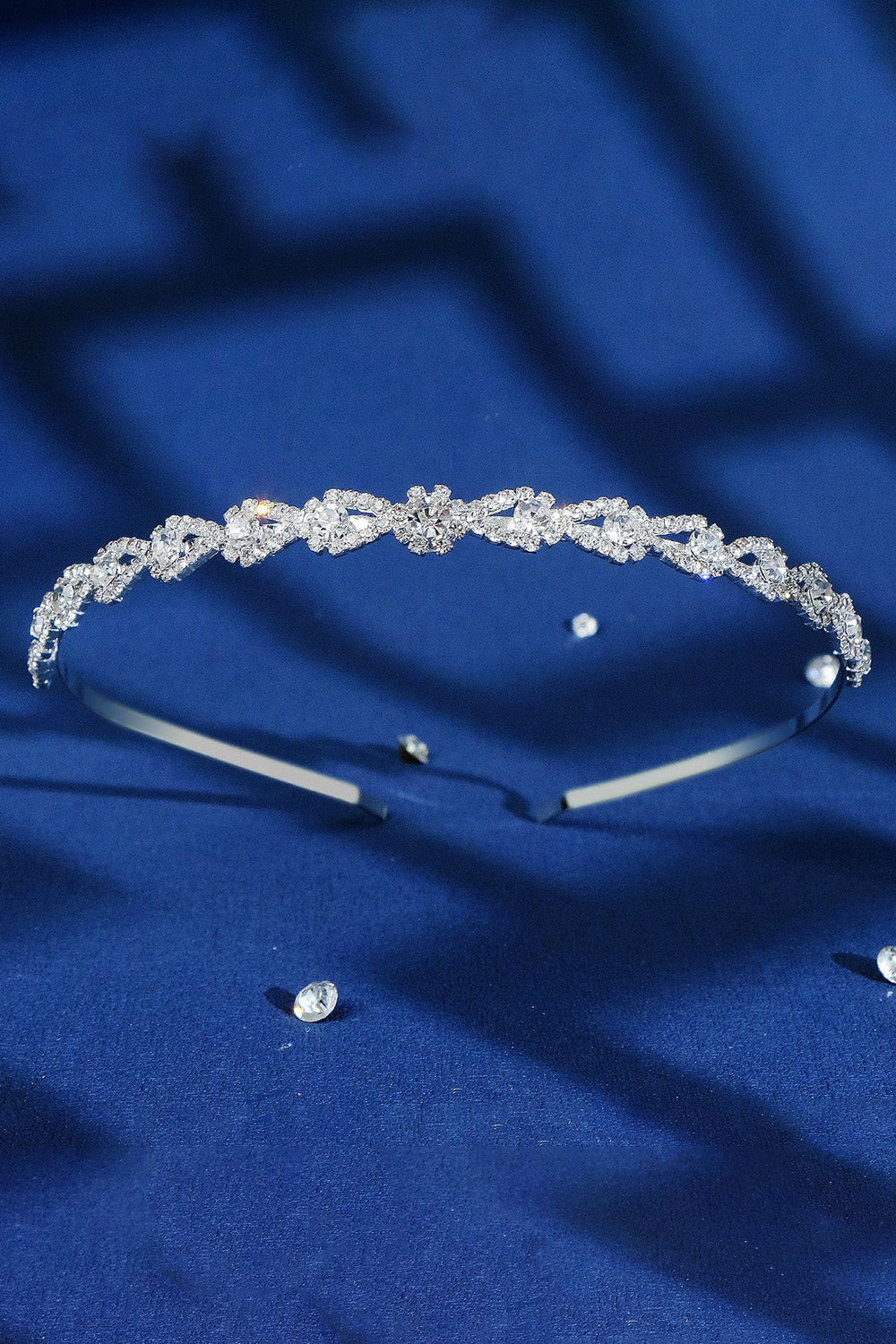 Opaska ślubna Silver Rhinestones