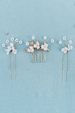 Vintage Handmade Pearl Rhinestone Set Panna młoda Hair Pin