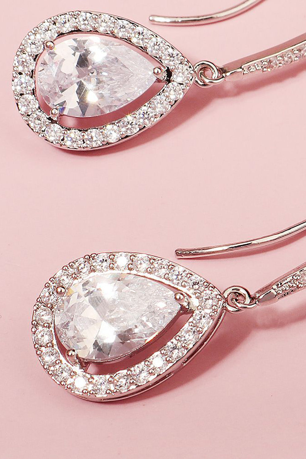 Kolczyki ślubne Rhinestone Drop
