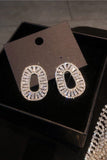 Proste owalne kolczyki Rhinestone