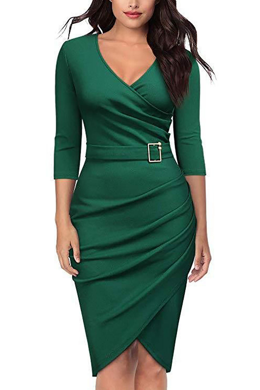 Czarna Sukienki Ołówkowe z Paskiem