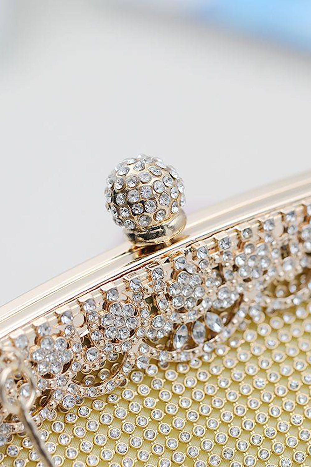 Czarna błyszcząca torba wieczorowa Rhinestone
