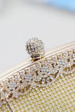 Czarna błyszcząca torba wieczorowa Rhinestone