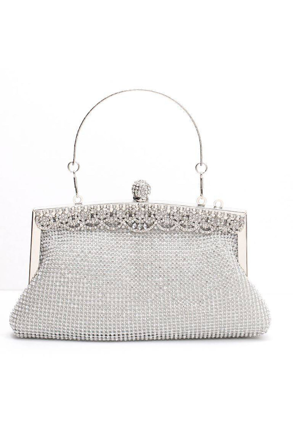 Czarna błyszcząca torba wieczorowa Rhinestone