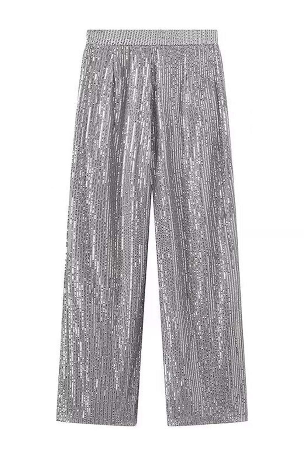 Czarne Błyszczące Cekinowa 2-częściowe Garnitur Damski