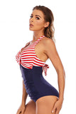 Paski Halter One Piece Stroje kąpielowe