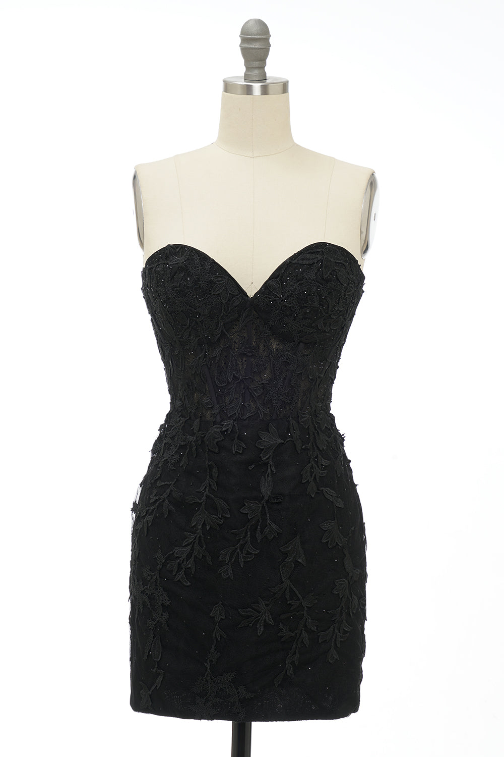 Obcisła różowa krótka sukienka Homecoming z aplikacjami