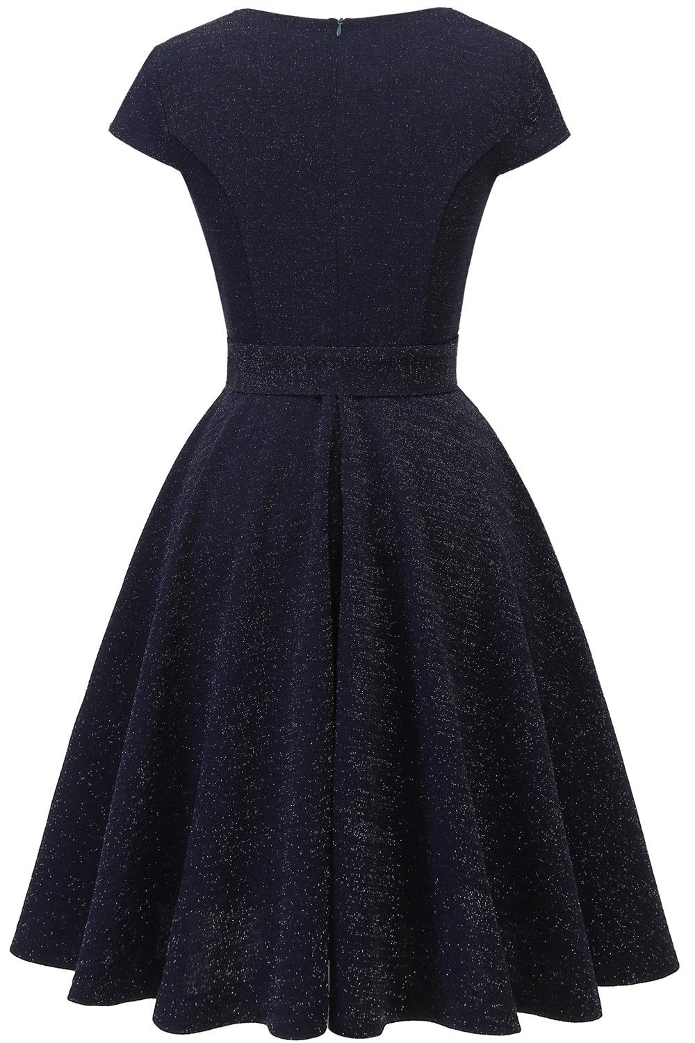 Ciemnozielona sukienka Vintage 1950s z szarfą