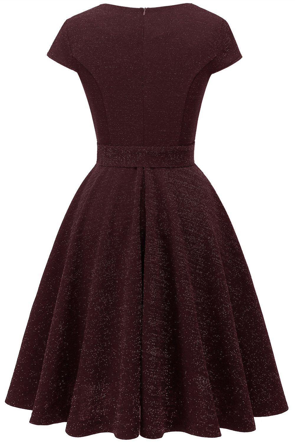 Ciemnozielona sukienka Vintage 1950s z szarfą