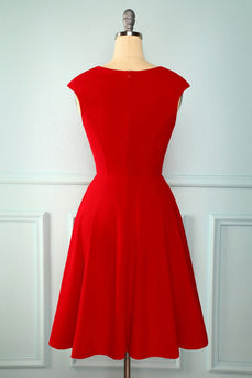 Czerwony Sukienki Lata 50 Sukienki Plus Size