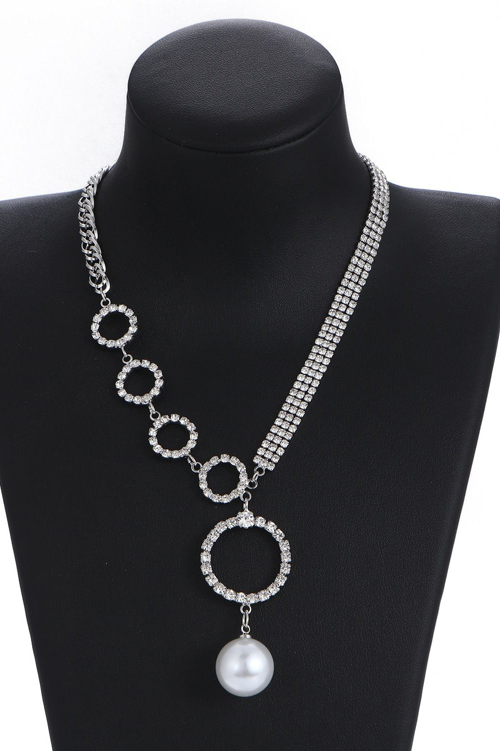 Srebrny naszyjnik Sparke Rhinestone Choker