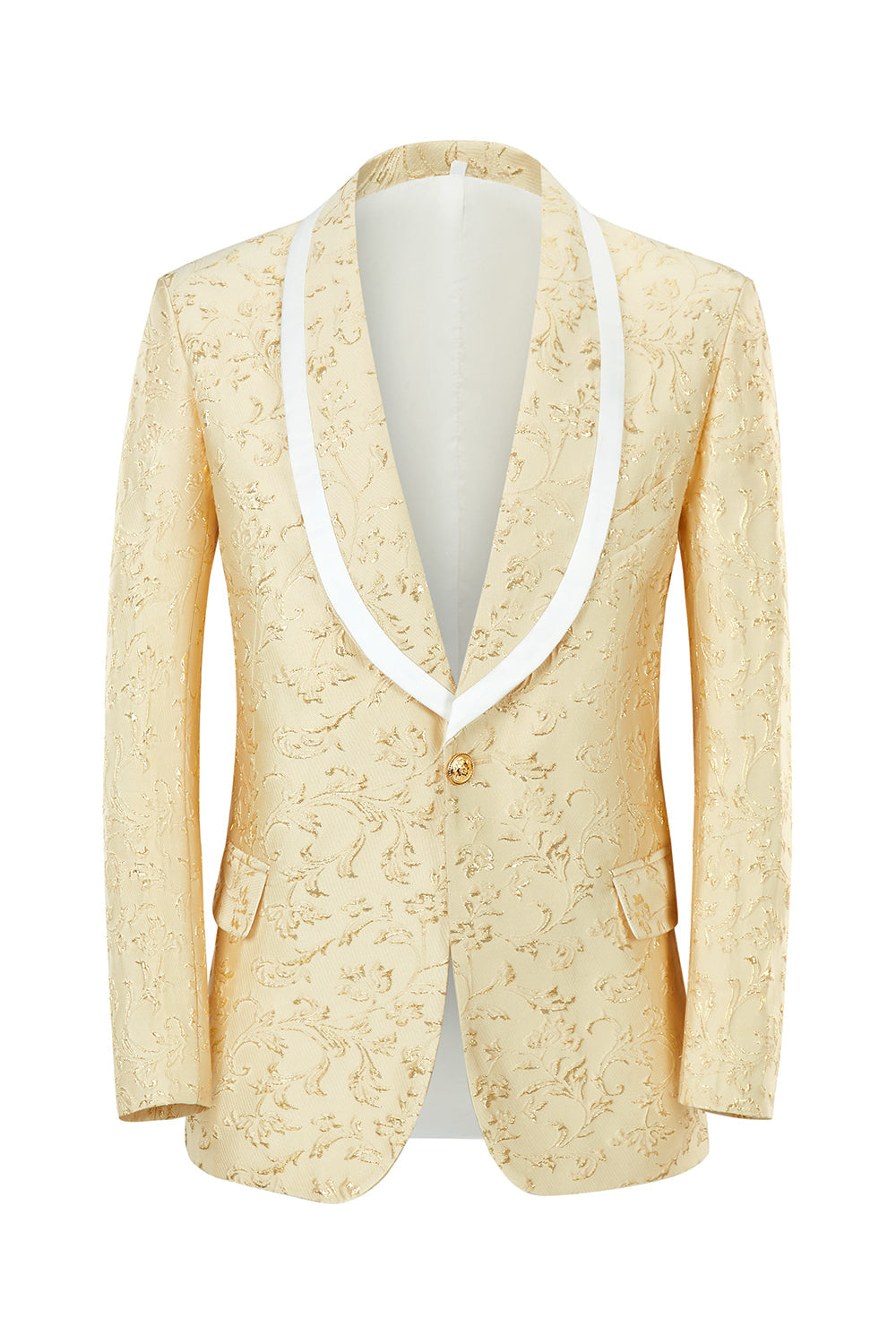 Mint Shawl Lapel One Button Żakardowe garnitury na studniówkę męską