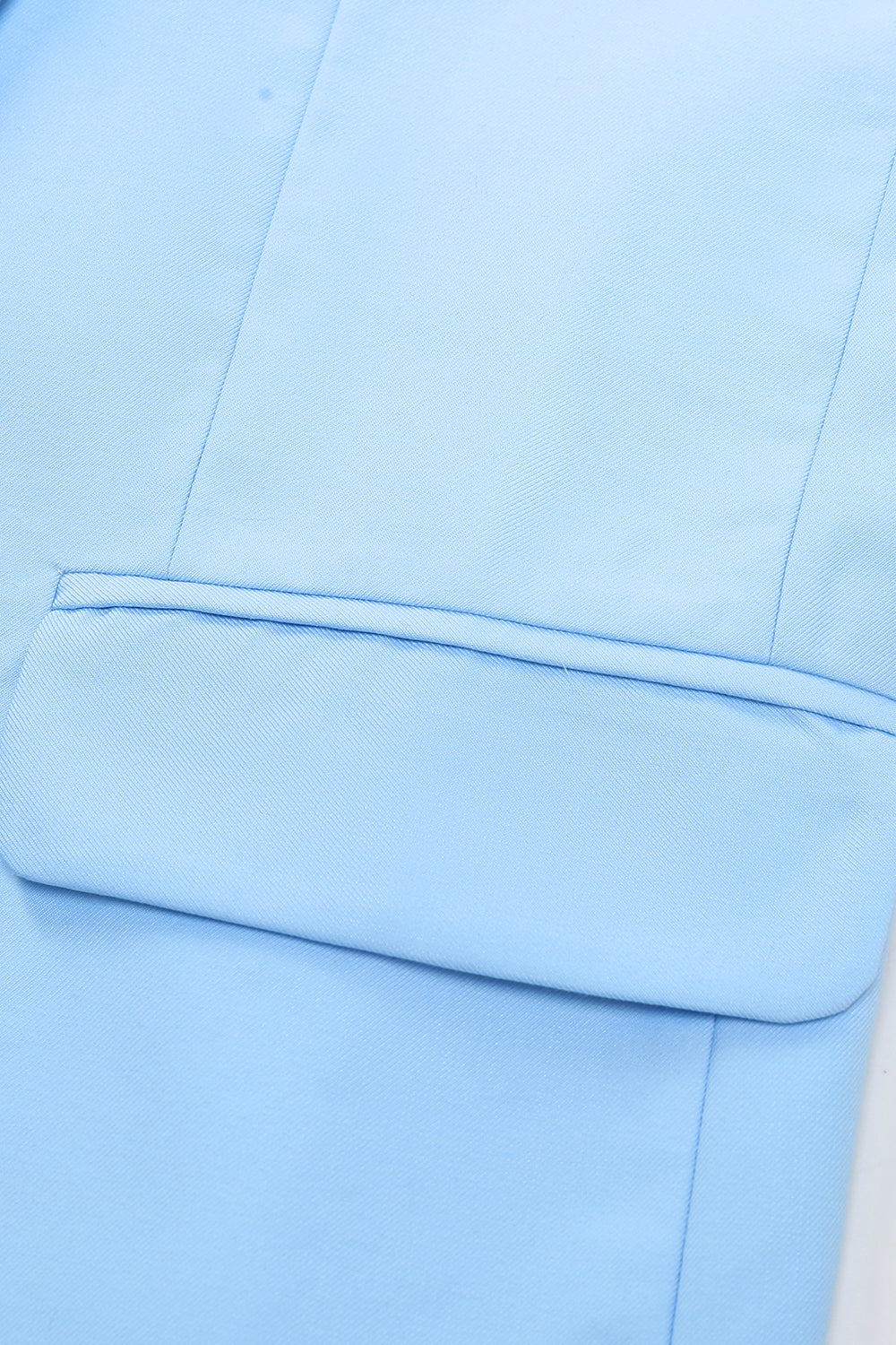 Niebieska Jednorzędowy Garnitur Męski