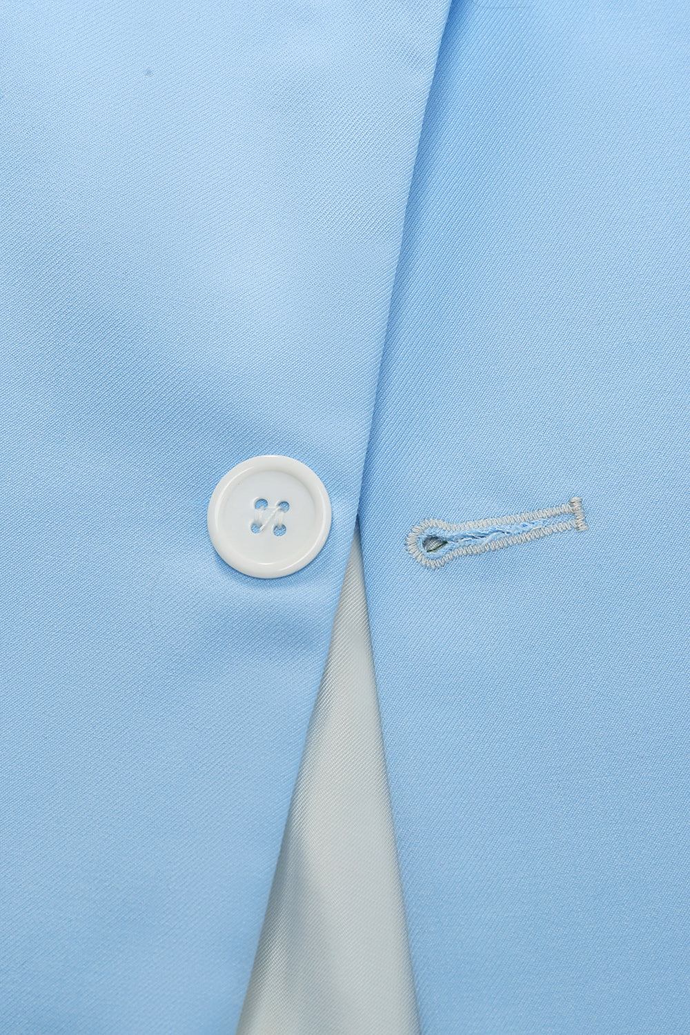 Niebieska Jednorzędowy Garnitur Męski