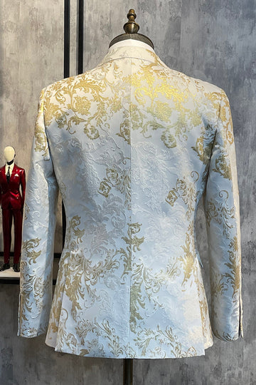 Klapa Szczytowa Szampan Marynarka Męska