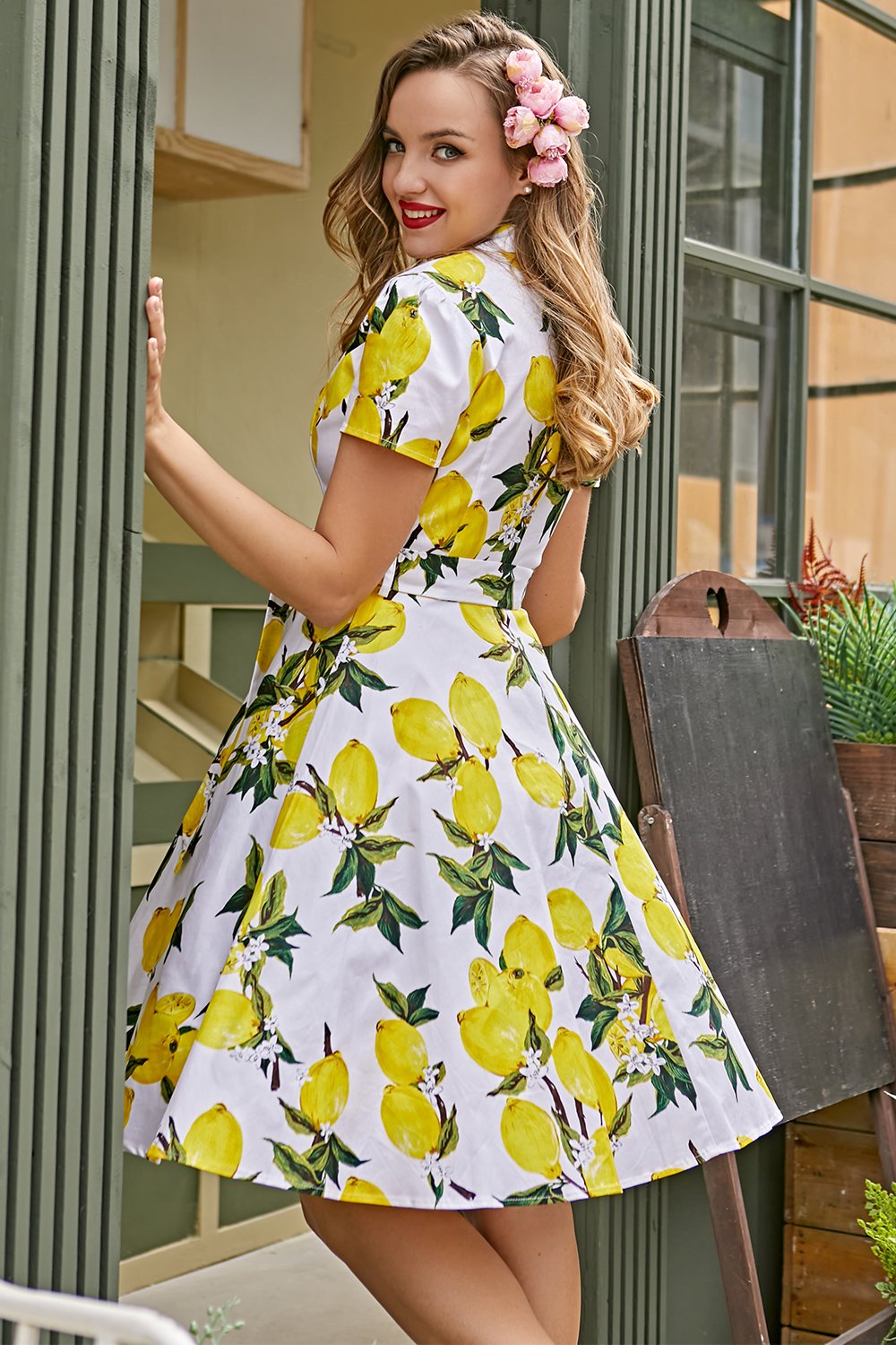 Vintage print 1950 Swing Dress