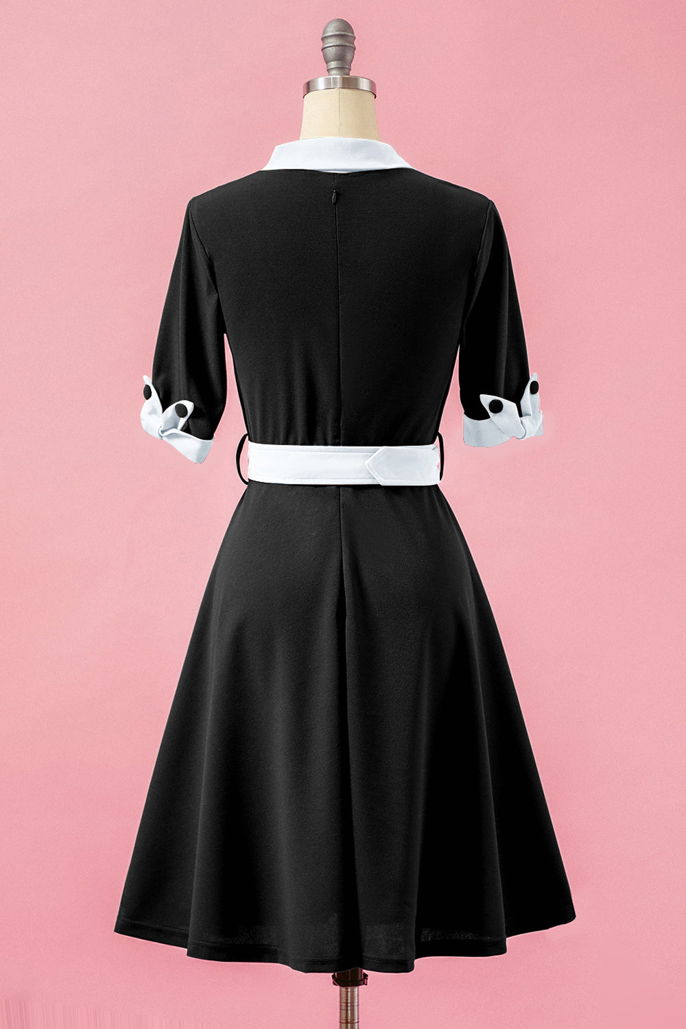 Zielona Bowknot Sukienki Lata 50 W Pas