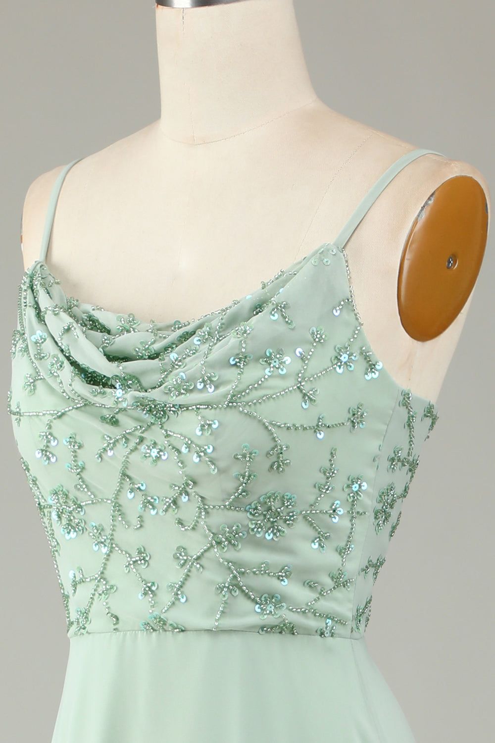 Cienkich Ramiączkach Zakurzona Róża Sukienki Dla Druhny Z Koralikami