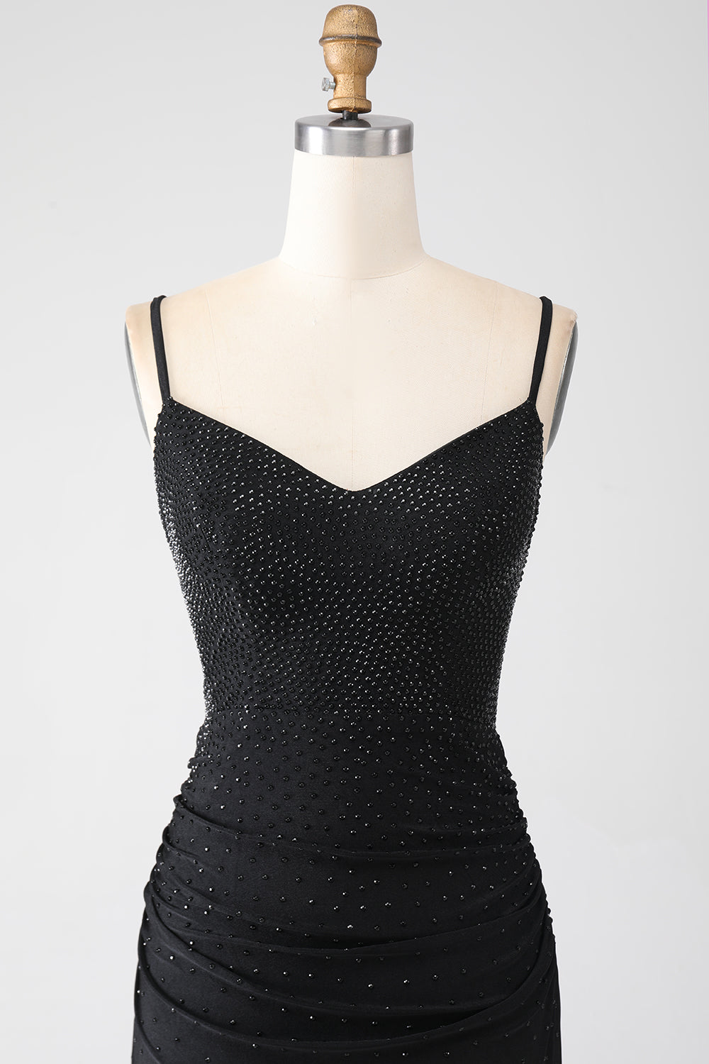 Syrena Czarna Sukienka Na Studniówkę Z Koralikami I Falbanami