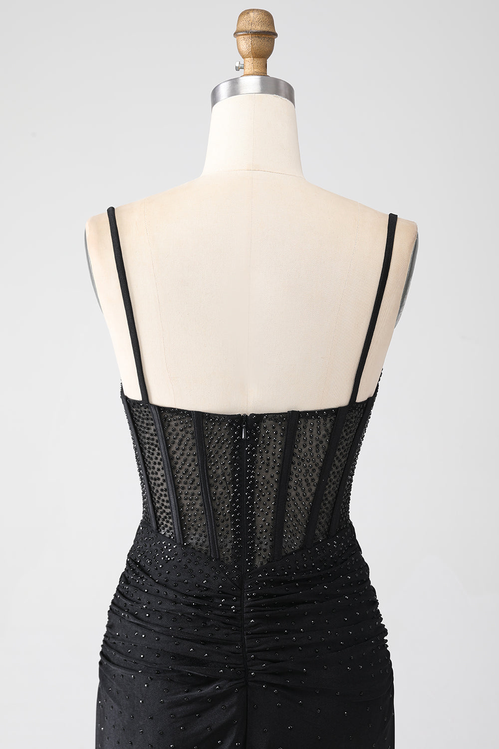 Syrena Czarna Sukienka Na Studniówkę Z Koralikami I Falbanami