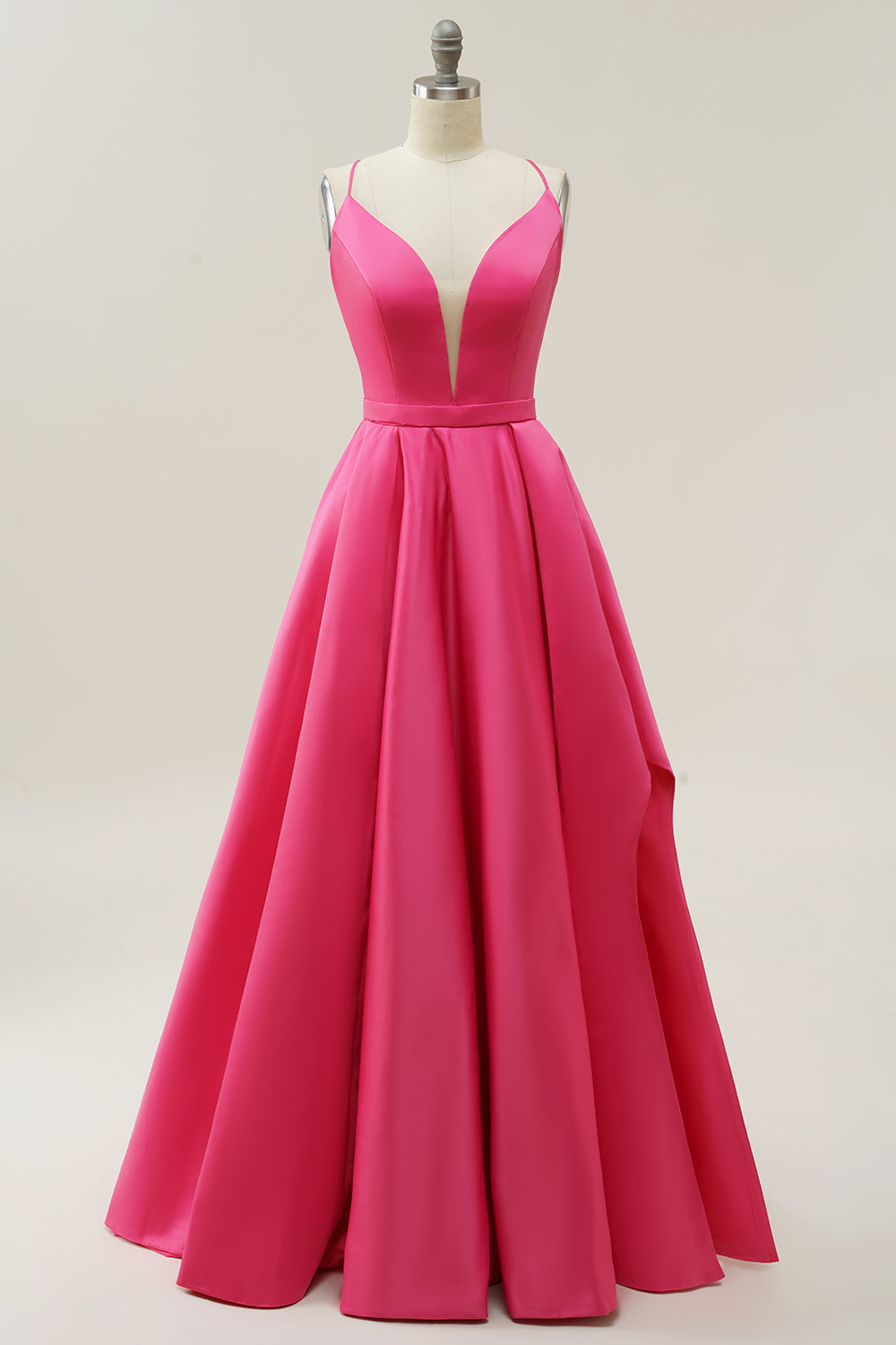 Fuchsia Sukienka Na Studniówkę w Kształcie Litery A