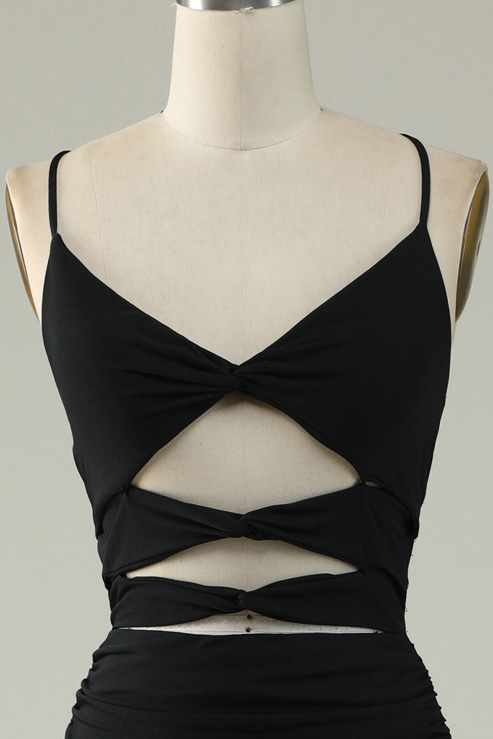 Syrena Cienkich Ramiączkach Szaroniebieska Długa Sukienka Na Studniówkę Z Dziurką Od Klucza