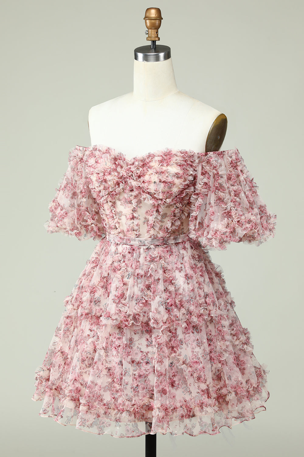 Sukienki Koktajlowe Z Ramion Z Kwiatowym Nadrukiem