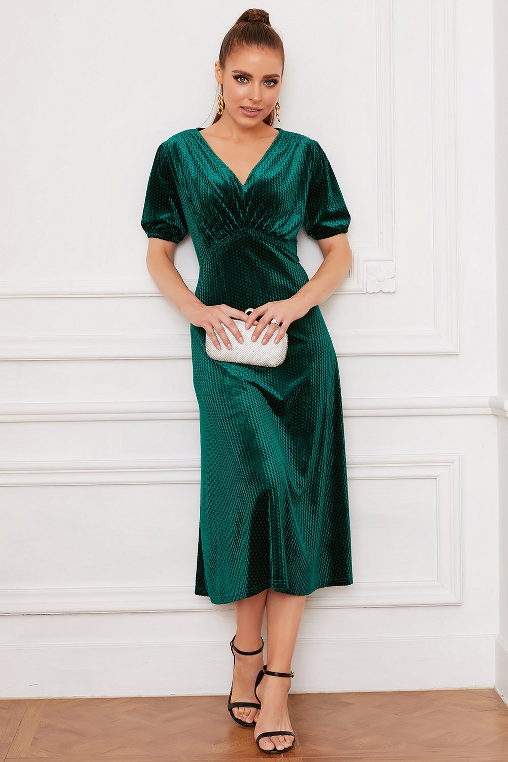 Sukienka Green Velvet Party