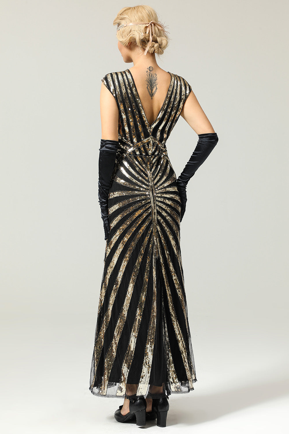 Syrena Cekinowa Gatsby 1920s Flapper Dress