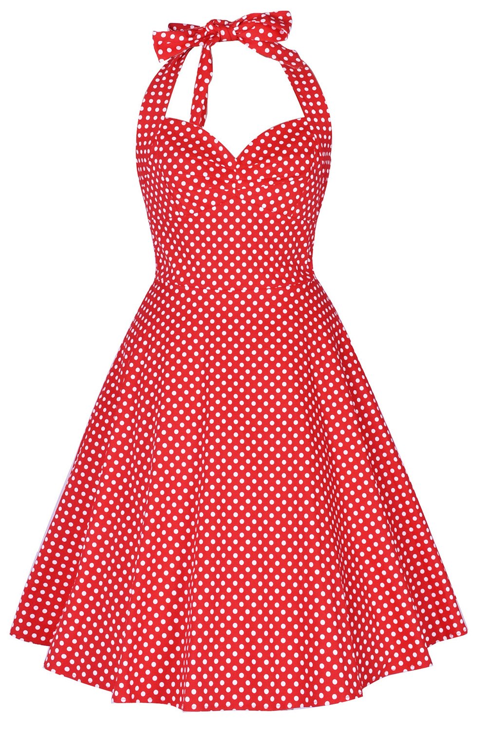 Halter drukowane 1950 Pin Up Dress