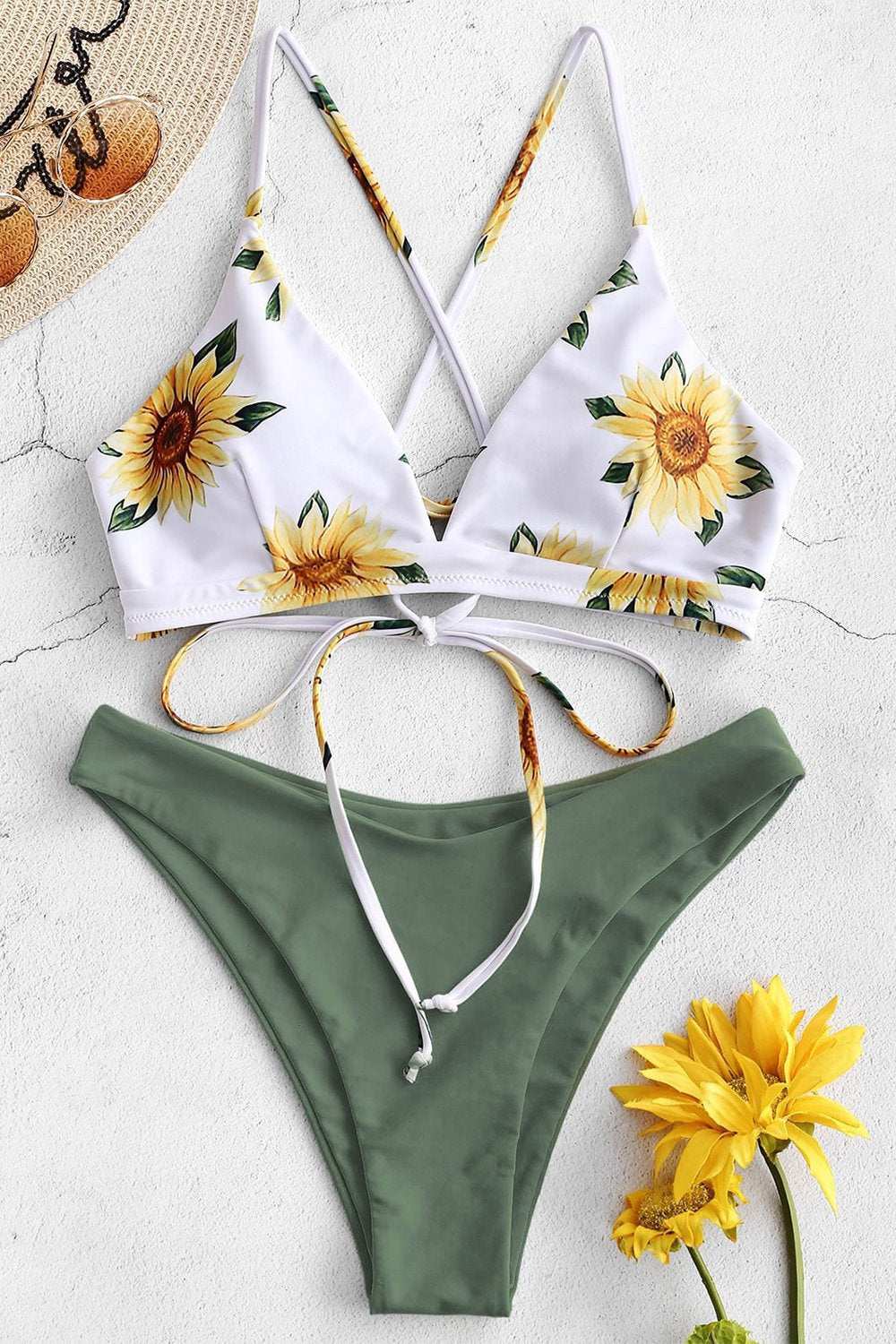 Kwiatowe nadrukowane letnie bikini