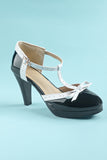Vintage czerwone t-strap obcasy