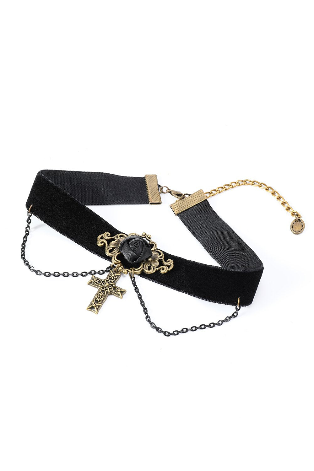 Czarna Halloween Krzyż Łańcuch Choker