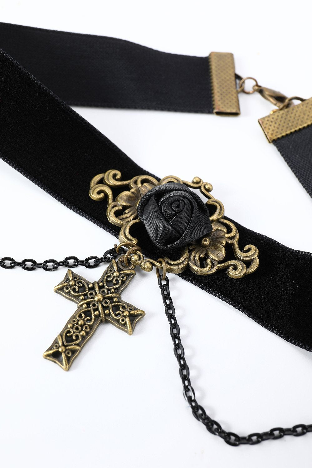 Czarna Halloween Krzyż Łańcuch Choker