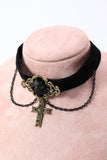 Czarna Halloween Krzyż Łańcuch Choker