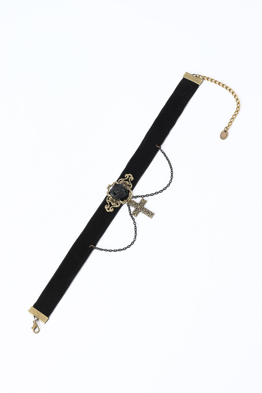 Czarna Halloween Krzyż Łańcuch Choker