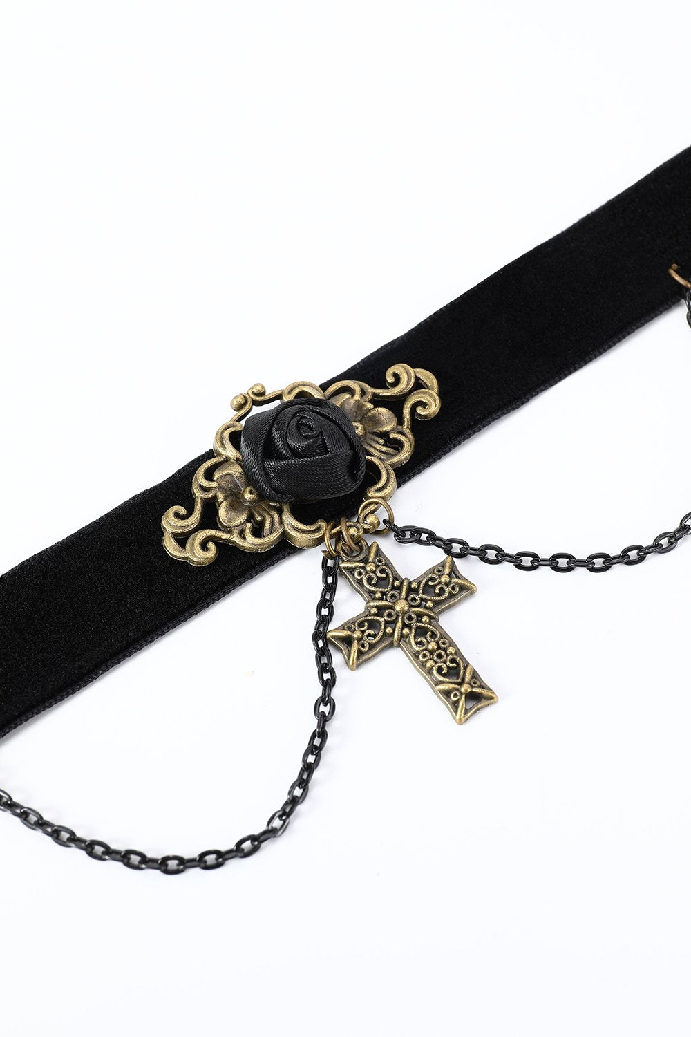 Czarna Halloween Krzyż Łańcuch Choker