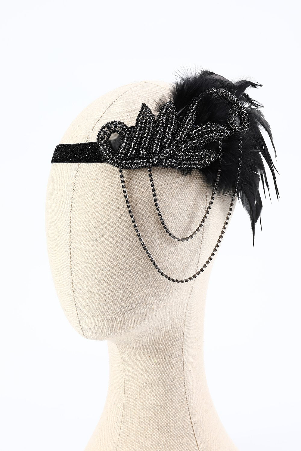 1920s Flapper Black Zestaw akcesoriów