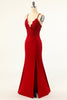 Załaduj obraz do przeglądarki galerii, Ciemnoczerwona Sukienka Syrenki na Studniówkę