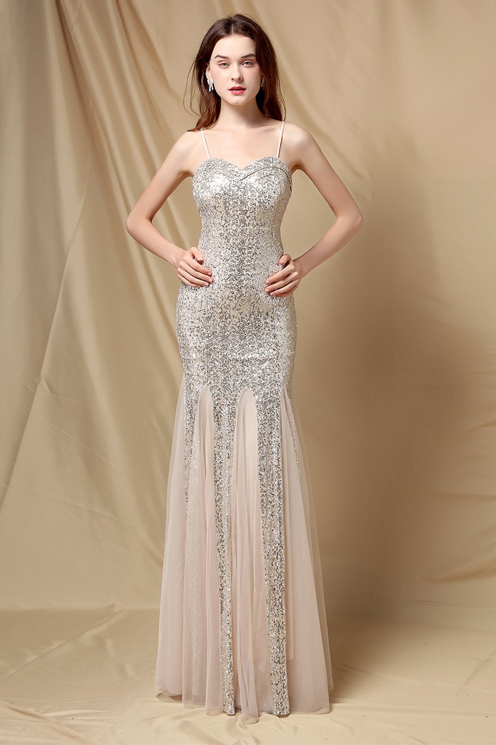 Bordowa Sukienka Syrenka Wieczorowe z Cekinami