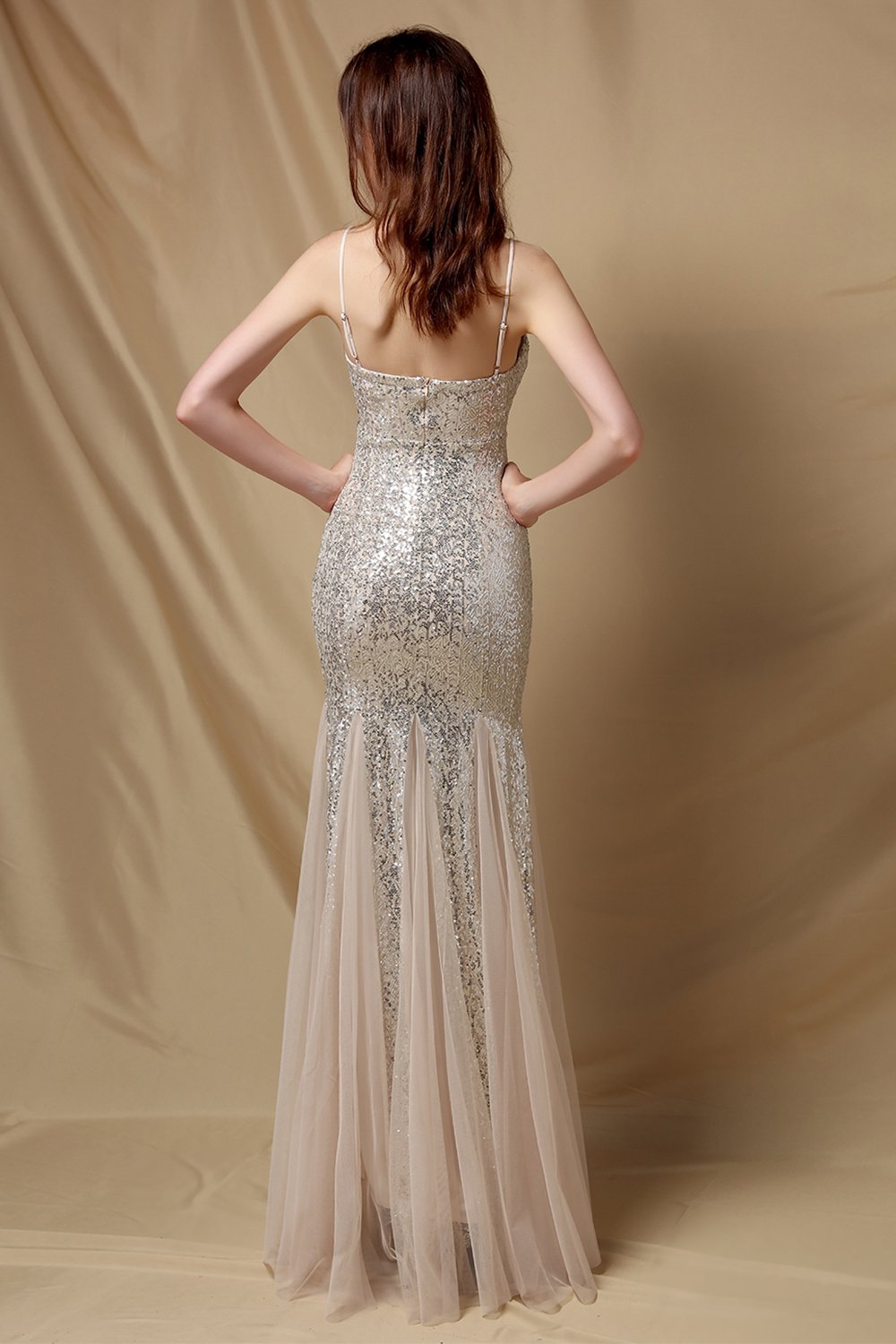 Bordowa Sukienka Syrenka Wieczorowe z Cekinami