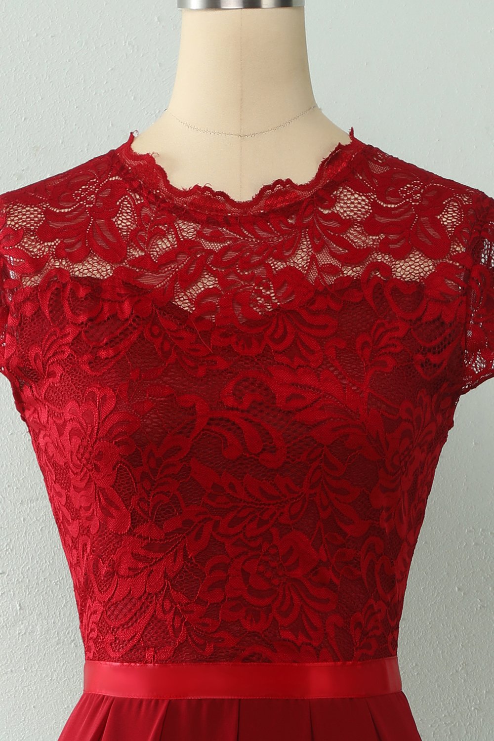 Granatowa sukienka Na Wesele Midi z Koronki